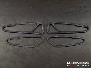 Alfa Romeo Stelvio Interior Door Handle Trim Kit - Carbon Fiber - Pre '20 models - Feroce Carbon